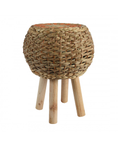 Natural Water Hyacinth Stool (50cm)