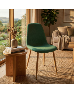 Green Polyester Linen Chair (87 cm)