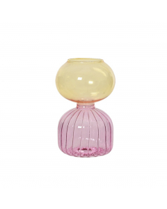 Transparent Spray Colour Glass Vase (19.5 cm)