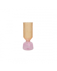 Tall Transparent Spray Colour Glass Vase (23 cm)