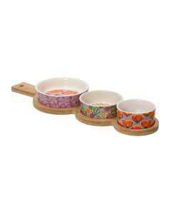 Porcelain Tapas Set With Flower (35 cm)