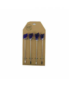 Glass Tapas Picks 3 Colours 4 Per Pack (21 cm)