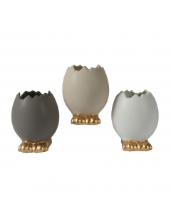 Egg Porcelain Vase 3 Colors (14 cm) - Each At