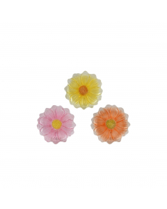 Glass Flower Breakfast Plate (23 cm)