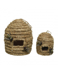 Natural Rush Bee With Hanger