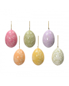 Handpainted Wood Egg 6 Colours (7 cm)