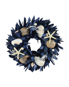 Wreath flower blue d24cm