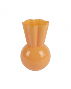 Orange Milky Finish Glass Vase (28 cm)