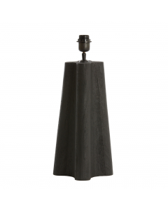 Navelli Matt Black Wood Lamp Base (40 cm)
