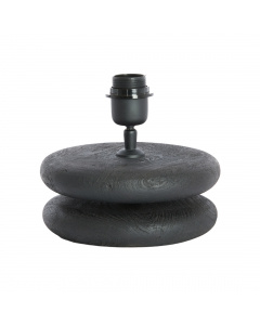 Eboli Matt Black Wood Lamp Base (20 cm)