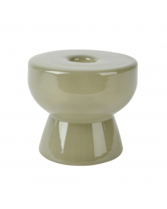 Milky Light Green Glass Candle Holder (9 cm)
