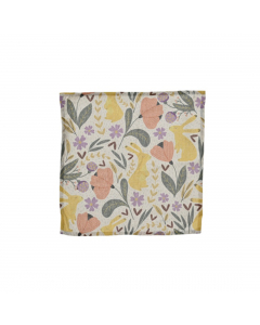 Bunny And Flower Pattern Polyester Napkin (40 cm)