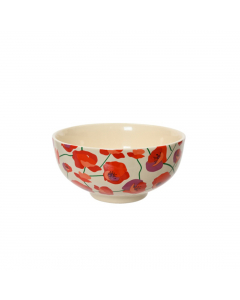 Round Porcelain Poppy Decal Bowl (14 cm)