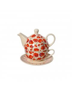 Porcelain Poppy Tea For One Set (16 cm)