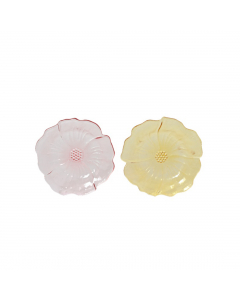 Glass Flower Serving Plate (33 cm)