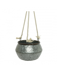 Iron Planter With Rope Detail (20 cm)