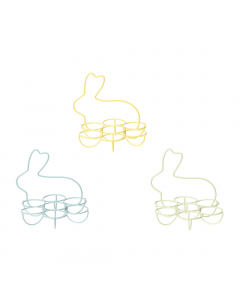 Iron Bunny Egg Holder 3 Colours (14 cm) Each At