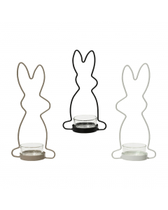 Bunny Tealight Holder 3 Colors (18 cm) - Each At