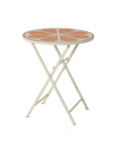 Orange Iron Outdoor Table (72 cm)