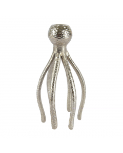 Silver Aluminum Candle Holder (23 cm)