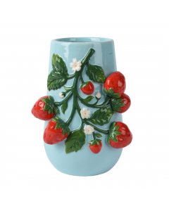 Shiny Strawberry Dolomite Vase (22 cm)