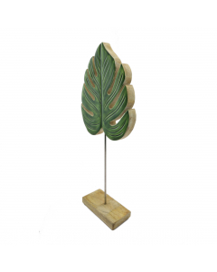 Monstera Wood Leaf On Stand (48 cm)