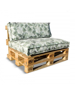 Green Palm Leaves Pallet Cushion Set 2pcs (120 cm)