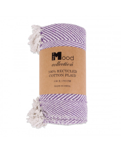 Purple Saxa Cotton Throw (170 cm)