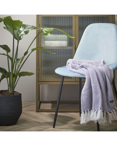 Purple Saxa Cotton Throw (170 cm)