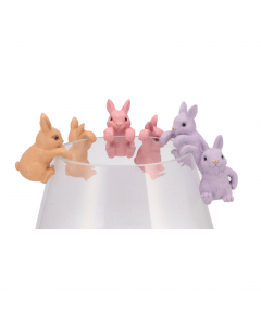 Pink Hanging Rabbit Ornament (8 cm) - Each At