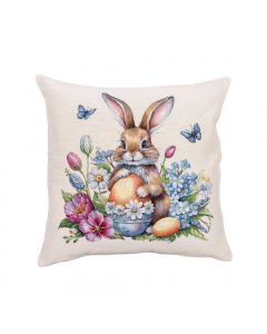 Bunny With Blue Eggs Cushion Cover (45cm)