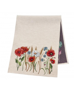 Red Poppies Dining Table Runner (45 x 140 cm)