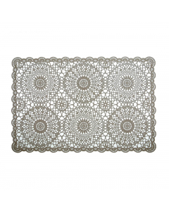 Black Crochet PVC Placemat (38 cm)