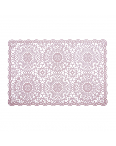 Soft Pink Crochet PVC Placemat (38 cm)