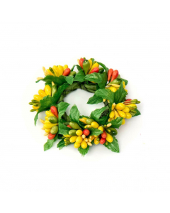Berry Candle Ring Small Yellow Green