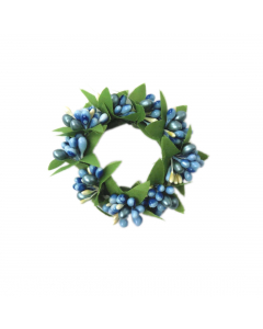 Berry Candle Ring Small Blue