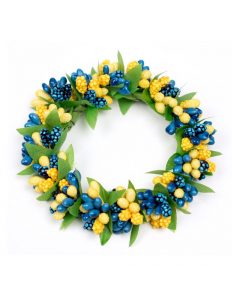 Berry Candle Ring Large Blue Yellow