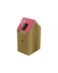 Natural Wood House Vase (15 cm)