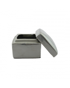 Silver Porcelain Box (10 cm)