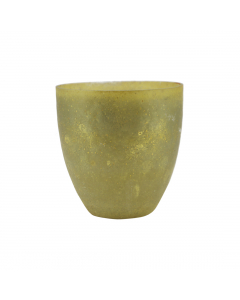 Yellow Glass Candle Holder (15 cm)