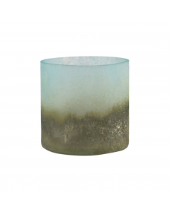 Blue Glass Candle Holder (9 cm)