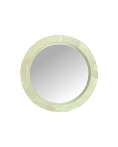 Ivory Wood Mirror (38 cm)