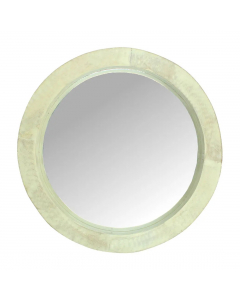 Ivory Wood Mirror (48 cm)
