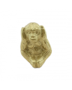 Gold Deaf Monkey Ornament