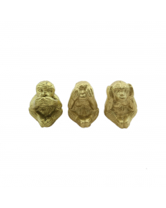 Gold Deaf Monkey Ornament