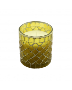 Yellow Glass Candle (10 cm)