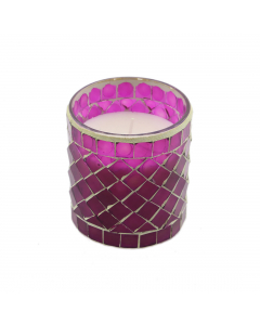 Purple Glass Candle (10 cm)