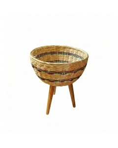 Mixed Rattan Planter on Legs (31 cm)